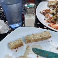 “Fakin’ bacon” which was bland, barely cooked slabs of tempeh   at Bella Vida Cafe in West Cape May