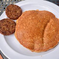 Vegan Pancakes with Sausage at Bella Vida Cafe in West Cape May