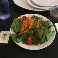 Side salad (add on for 2.50). Sugar packet for size reference at Bella Vida Cafe in West Cape May