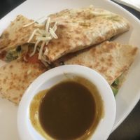 Vegan quesadilla with vegan cheese at Bella Vida Cafe in West Cape May