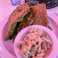 BLT sandwich wit pasta salad at Bella Vida Cafe in West Cape May