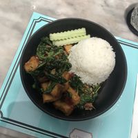 super tasty stir fry!!!  at Petite Audrey in Bangkok