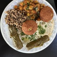 Vegan platter   at Falafel Cafe in Cleveland