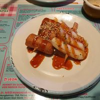 Sausage and Rice cake at Kkokki Vegan House in Hamburg