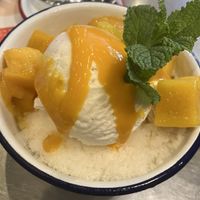 Bingsu with mango  at Kkokki Vegan House in Hamburg