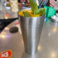 Mango lassi at Kkokki Vegan House in Hamburg