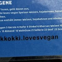 Allergene  at Kkokki Loves Vegan in Hamburg