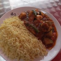 Vegetable curry & Reis 6,90 € at Shankra Quick in Hamburg