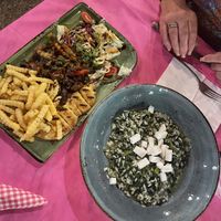 Vegan Giros and Vegan Spinach Risotto   at The Old Village in Kefalonia