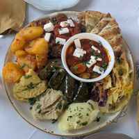 Vegan mezze platter at The Old Village in Kefalonia
