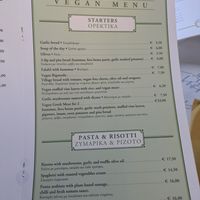 Vegan menu at The Old Village in Kefalonia