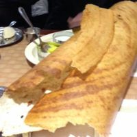 Yum!  Paper masala dosa. at Sapthagiri in Jersey City