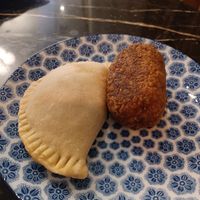 Empanada y croqueta at Organic Ume in Barcelona