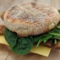 Vegan Breakfast Sandwich at Cravings PDX in Portland