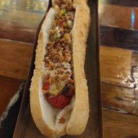 Vegan hot dog at Grand Baguet in Porto Seguro
