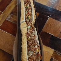 Vegan hot dog at Grand Baguet in Porto Seguro
