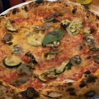 Vegan veggie pizza at Pizzamisù in Nottingham