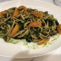 Fetto fettuccine with spinach  at Plant Based in 