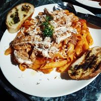 Pasta tomato sauce at Nonstop Cafe and Homestay in Manali