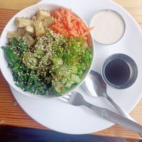 Quinoa Tofu Bowl at The Healthy Kitchen in Manali