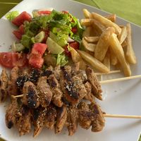 Vegan souvlaki, from seitan 😋  at Edesma Taverna in Corfu