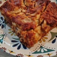 Lasagne at Humus Vegan Tenerife in Tenerife