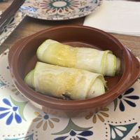 Zucchini rolls (so good!)  at Humus Vegan Tenerife in Tenerife