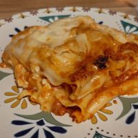 Lasagne at Humus Vegan Tenerife in Tenerife