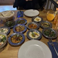 Vegan menu with different dishes. It is fun to try them  at Foodlogie in Essen