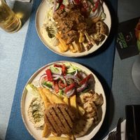 Greek Burger and Souvlaki   at Happy Friends in Rhodes