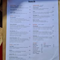 lunch menu   at Bloom in Grand Baie