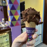chocolate ice cream  at Preciosa Gelateria in Tibau Do Sul