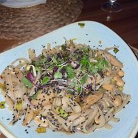 Pad Thai with huera 'chicken' at Cala Petita in Mallorca