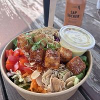 #1 - Vegan bowl. Tasty and filling! Didn’t even have room for the V/GF chocolate chip cookie!  at The Hungry Herbivore in Gananoque