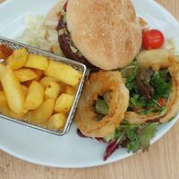 Vegan burger at Caulders Garden Centres in Cumbernauld