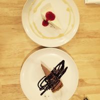 chocolate tart and cheesecake  at Raw8 Cafe in Osaka