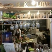 inside the kitchen at Raw8 Cafe in Osaka