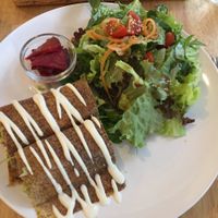 vegan samosas  at Raw8 Cafe in Osaka