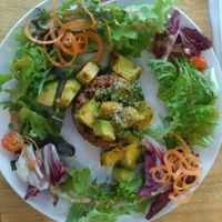 Raw avocado salad at Raw8 Cafe in Osaka