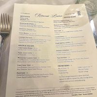 Menu - changes seasonally   at Restaurant Beatrice in Dallas