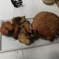 La Choria (I think) burger at TierraLibre in Santiago