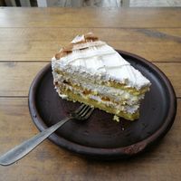 Tres leches tarta at TierraLibre in Santiago