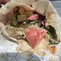 Inner falafel  at Markouk Bread in Gloucester