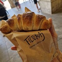 Filled croissant coco at Filteraj Specialty Coffee & Shop in Zagreb