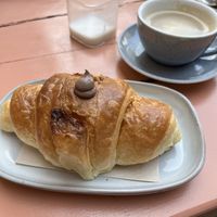 Chocolate cream filled croissant   at Filteraj Specialty Coffee & Shop in Zagreb