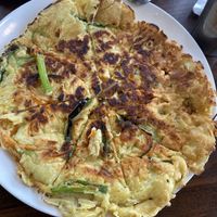 Veggie pan cake made of flour    at Manna Korean Restaurant in San Francisco