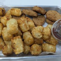 Nuggets and tots at Plantiful Superfoods in Seattle