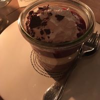 Black Forest milk and white chocolate dessert at Körle und Adam in Stuttgart