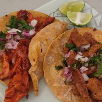 Two different kinds of Tacos, each 18 pesos?! at Casa Onca Centro in Aguascalientes