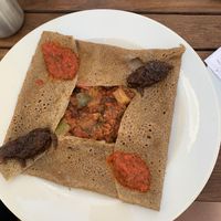 Gluten-free Crêpe with vegetables  at Norma 23 in Ljubljana